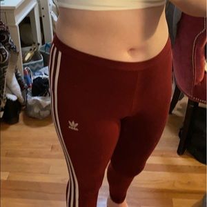 BURGANDY SIZE MEDIUM ADDIDAS LEGGING